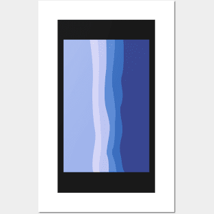 Blue purple stripes patterns Posters and Art